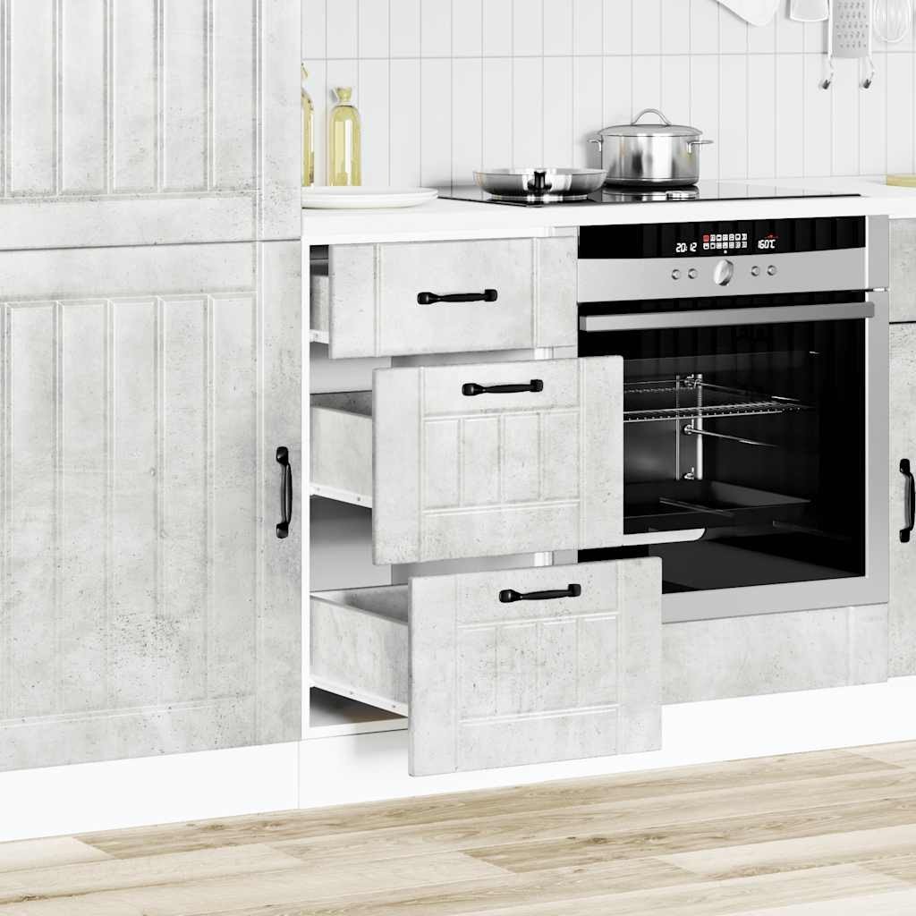 vidaXL Küchen-Unterschrank Lucca Betongrau Holzwerkstoff