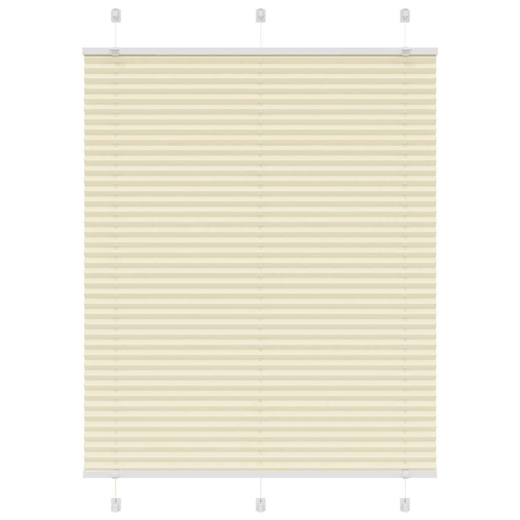 vidaXL Plissee Creme 105x150 cm Stoffbreite 104,4 cm Polyester