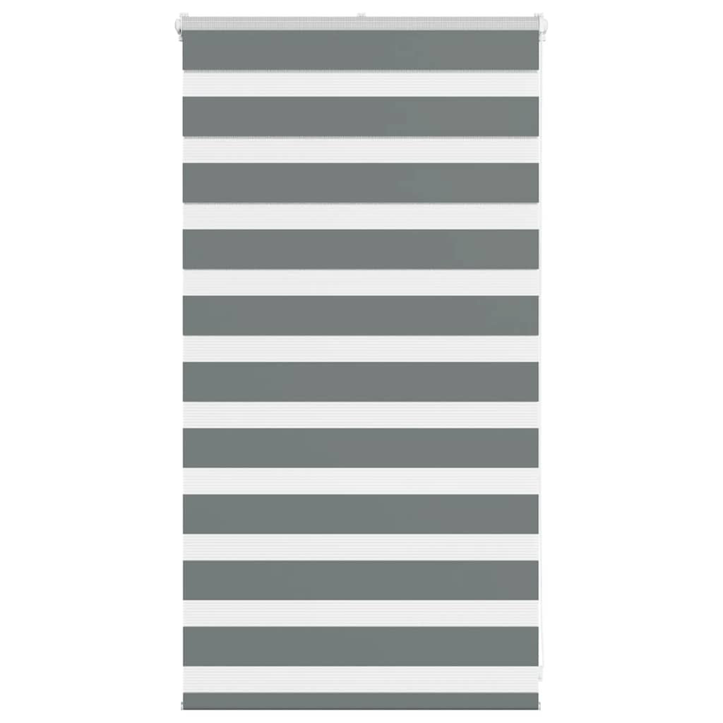 vidaXL Doppelrollo Dunkelgrau 70x100 cm Stoffbreite 65,9 cm Polyester
