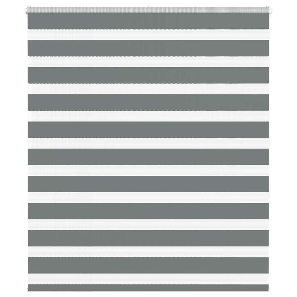 vidaXL Doppelrollo Dunkelgrau 125x150 cm Stoffbreite 120,9 cm Polyester