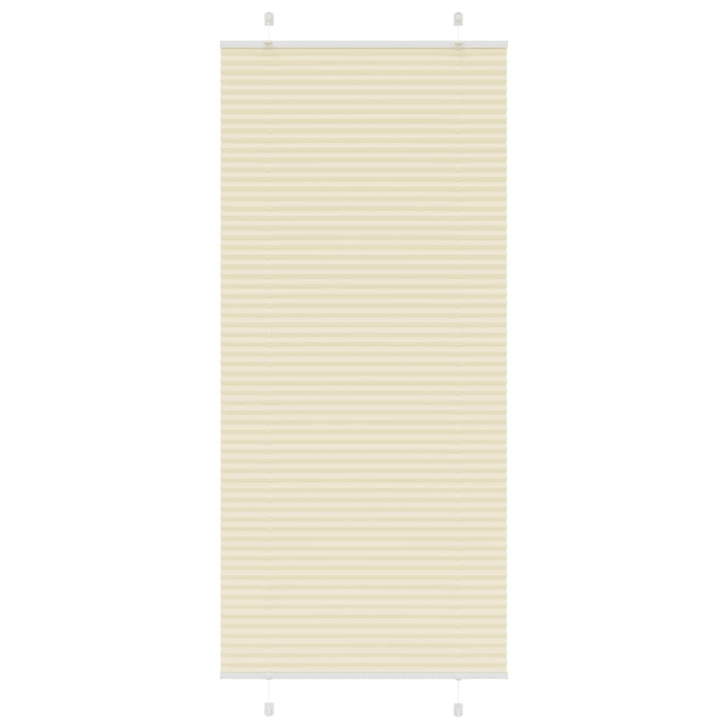vidaXL Plissee Creme 85x200 cm Stoffbreite 84,4 cm Polyester