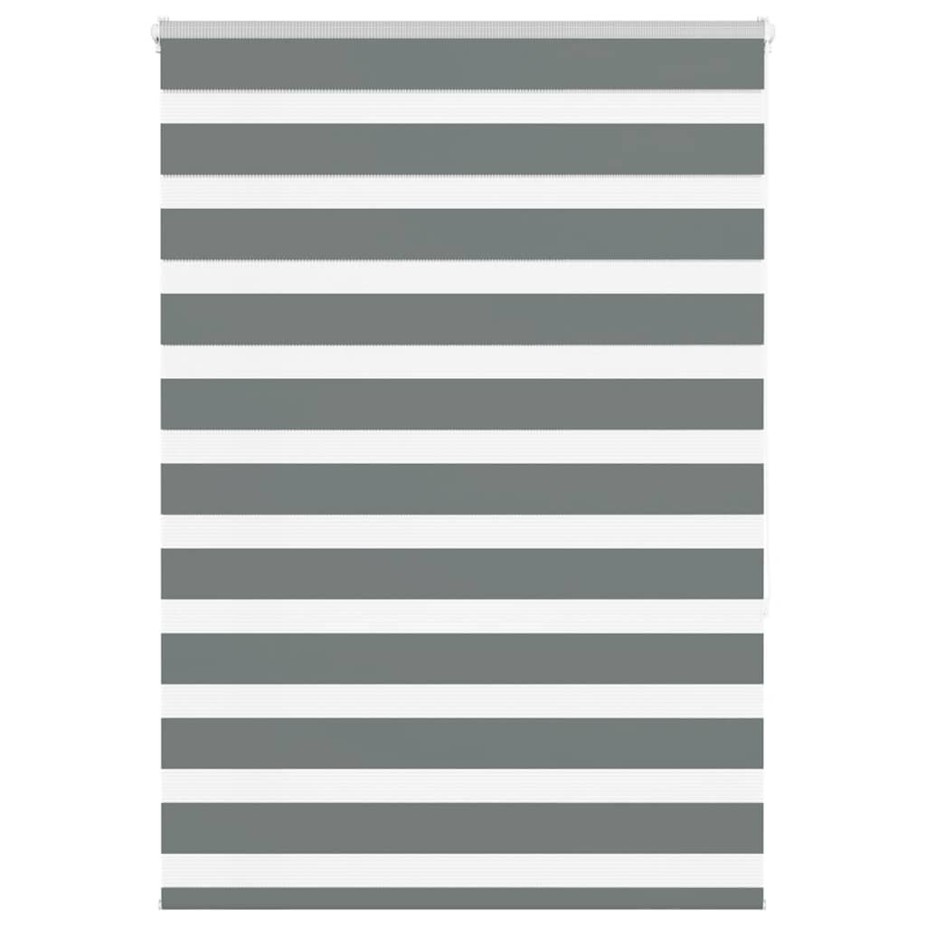 vidaXL Doppelrollo Dunkelgrau 115x150 cm Stoffbreite 110,9 cm Polyester