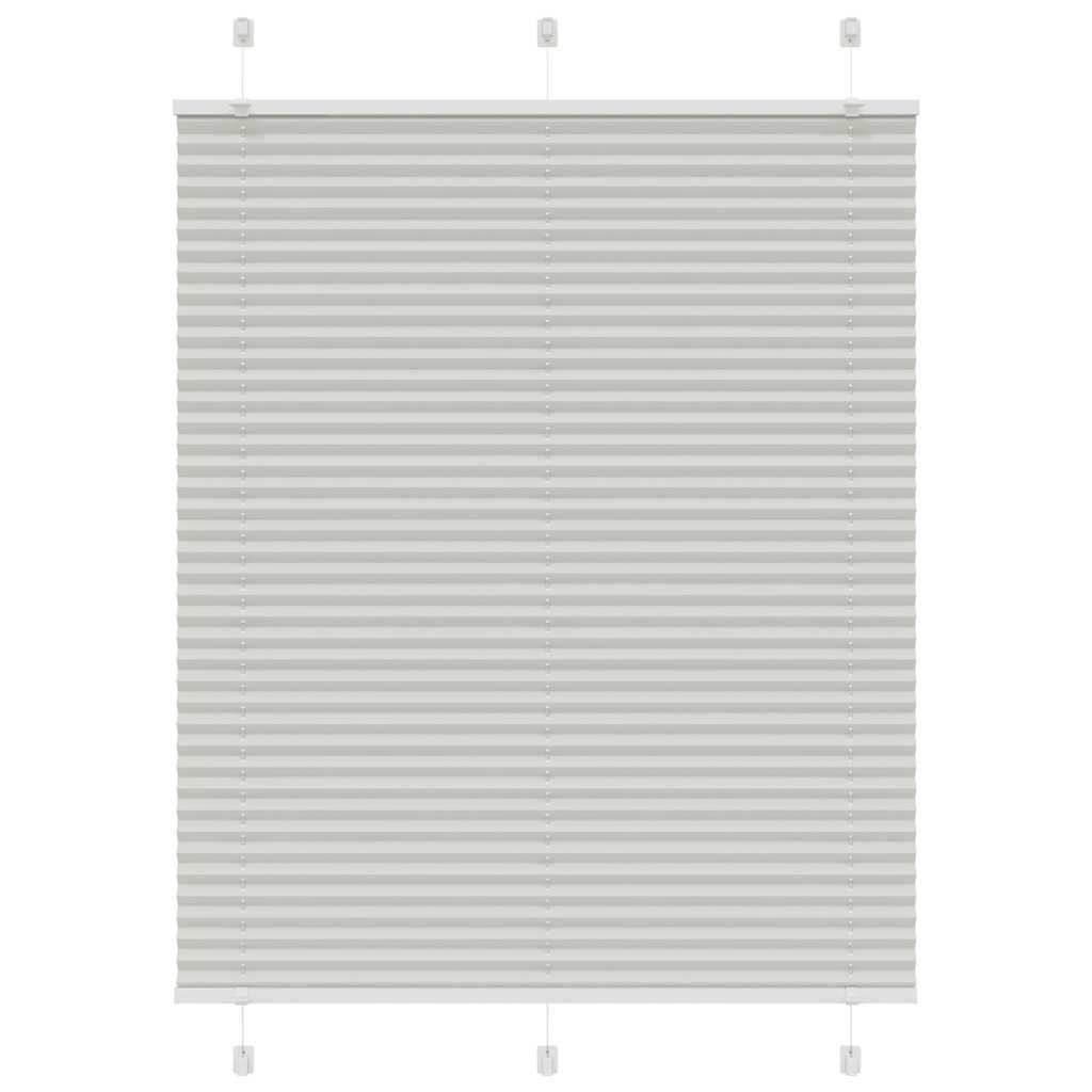 vidaXL Plissee Hellgrau 105x100 cm Stoffbreite 104,4 cm Polyester