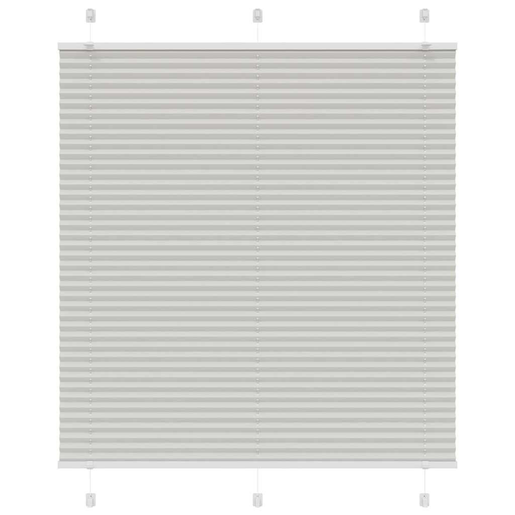 vidaXL Plissee Hellgrau 115x150 cm Stoffbreite 114,4 cm Polyester