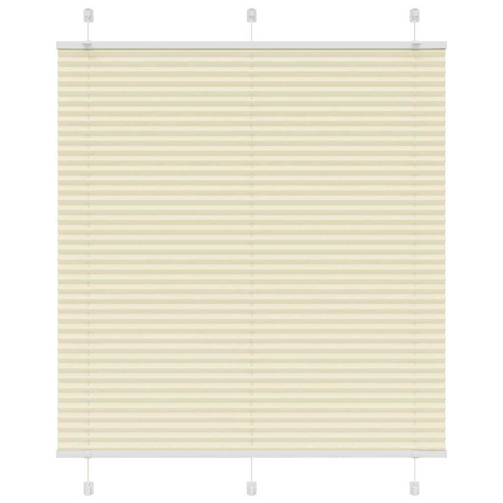 vidaXL Plissee Creme 120x100 cm Stoffbreite 119,4 cm Polyester