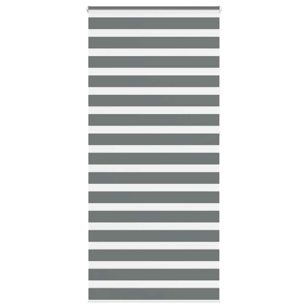 vidaXL Doppelrollo Dunkelgrau 100x230 cm Stoffbreite 95,9 cm Polyester