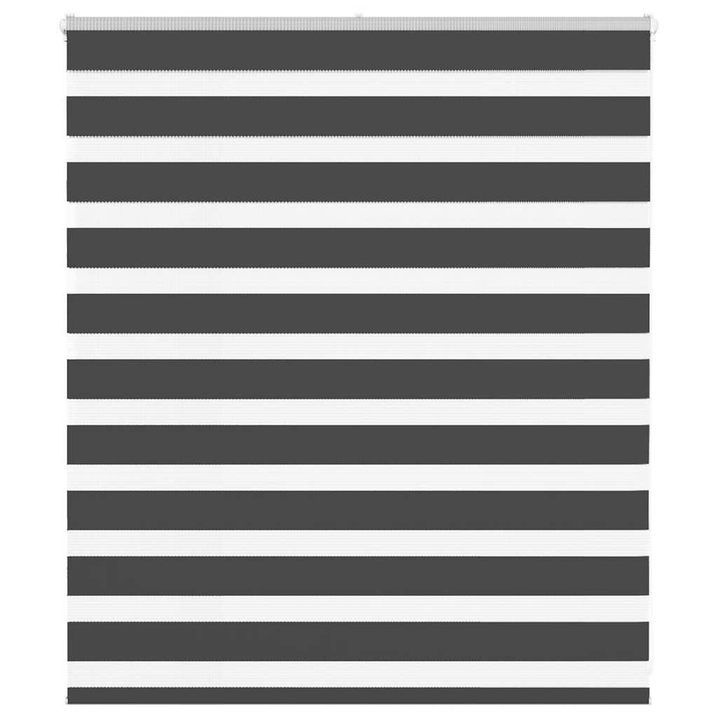 vidaXL Doppelrollo Schwarz 120x100 cm Stoffbreite 115,9 cm Polyester