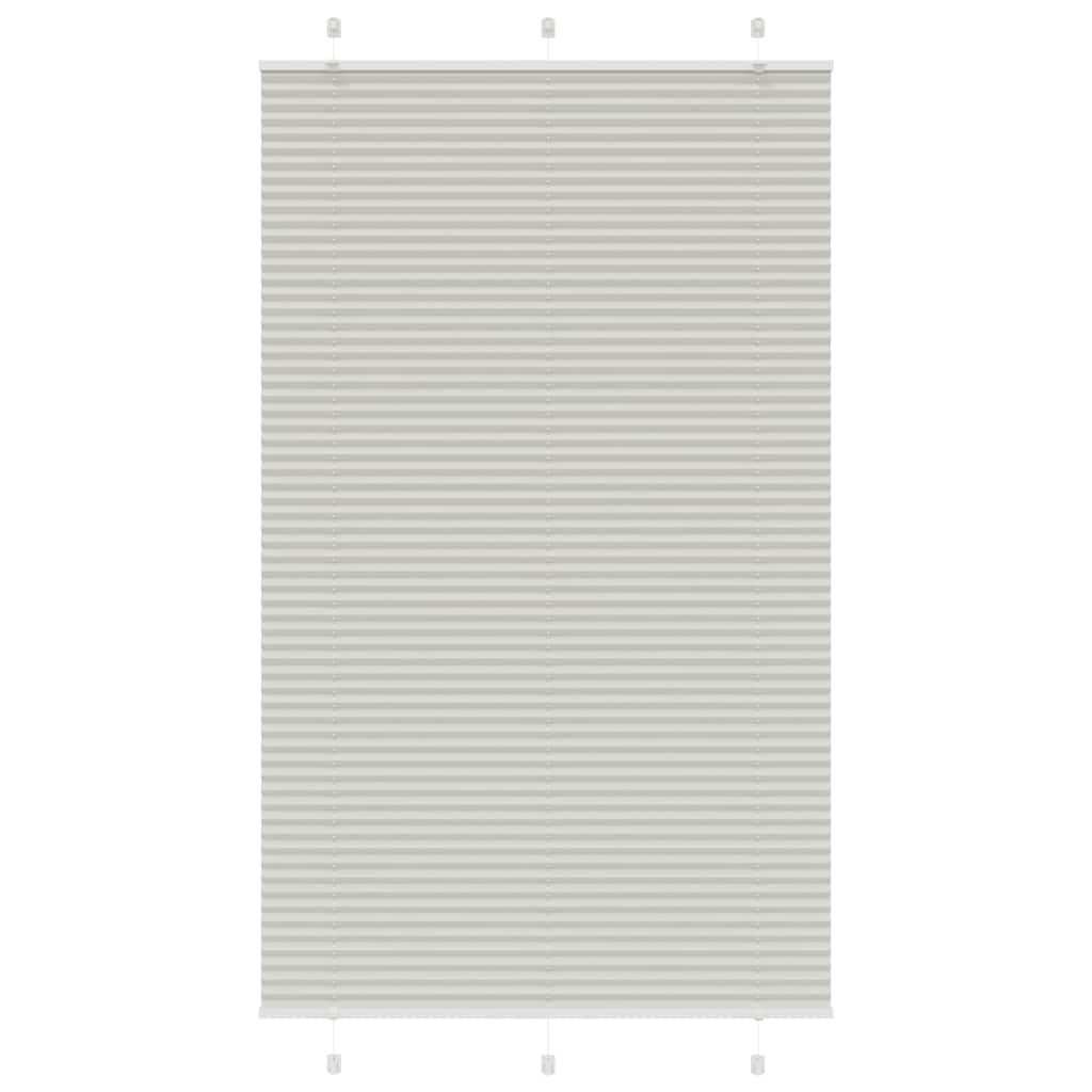 vidaXL Plissee Hellgrau 115x200 cm Stoffbreite 114,4 cm Polyester