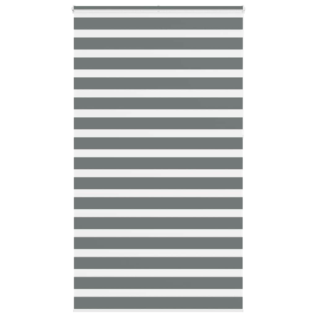 vidaXL Doppelrollo Dunkelgrau 125x230 cm Stoffbreite 120,9 cm Polyester