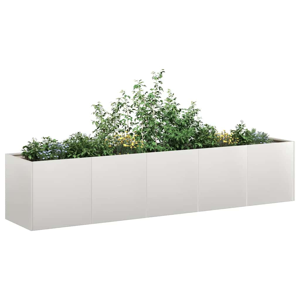 vidaXL Pflanzkübel 200x40x40 cm Edelstahl