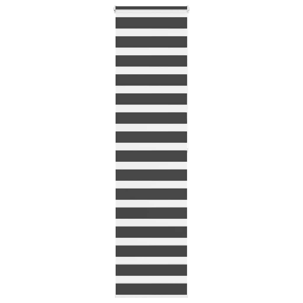 vidaXL Doppelrollo Schwarz 60x200 cm Stoffbreite 55,9 cm Polyester