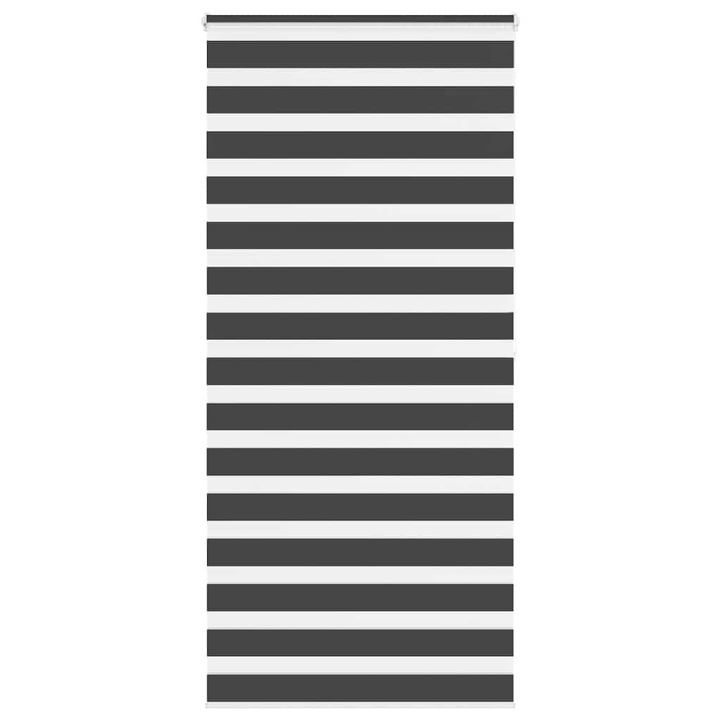 vidaXL Doppelrollo Schwarz 115x200 cm Stoffbreite 110,9 cm Polyester