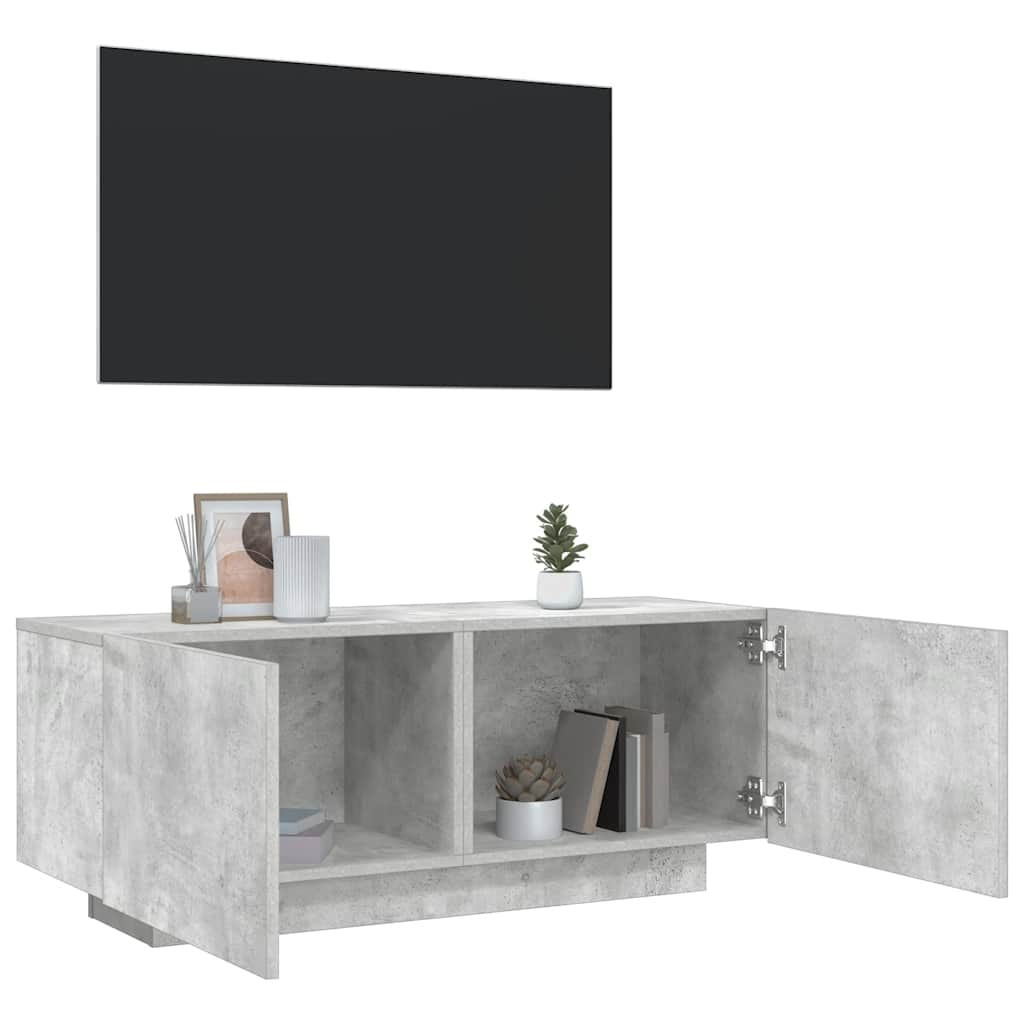 vidaXL TV-Schrank Betongrau 100x35x40 cm Holzwerkstoff