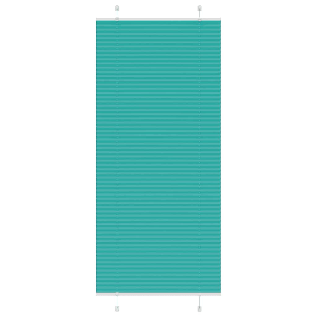 vidaXL Plissee Petrolgrün 95x200 cm Stoffbreite 94,4 cm Polyester