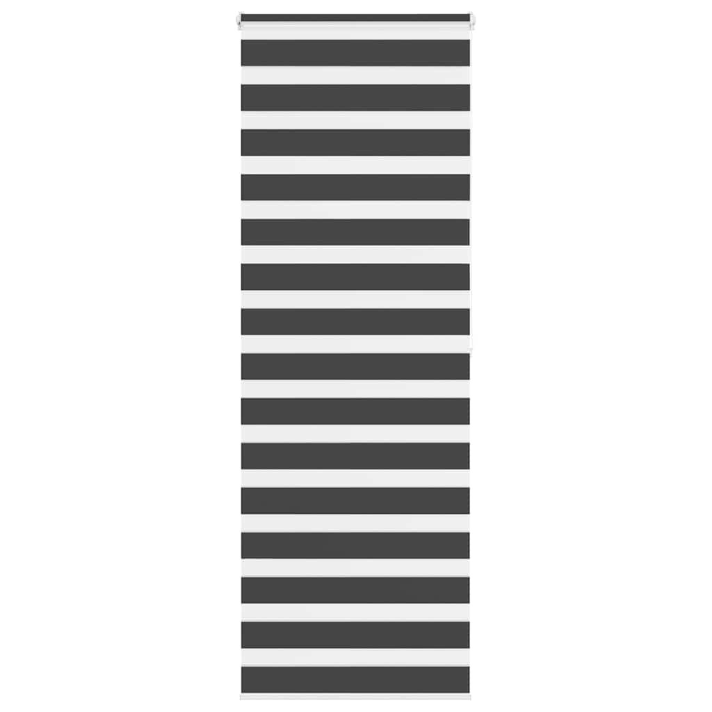 vidaXL Doppelrollo Schwarz 85x200 cm Stoffbreite 80,9 cm Polyester