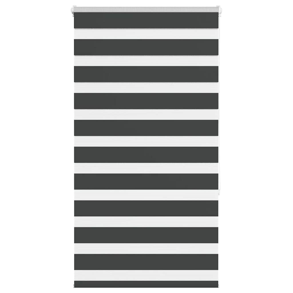 vidaXL Doppelrollo Schwarz 75x150 cm Stoffbreite 70,9 cm Polyester