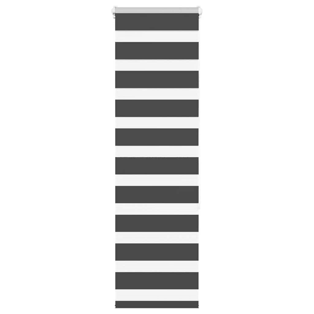 vidaXL Doppelrollo Schwarz 45x150 cm Stoffbreite 40,9 cm Polyester