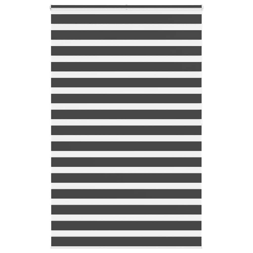 vidaXL Doppelrollo Schwarz 145x200 cm Stoffbreite 140,9 cm Polyester