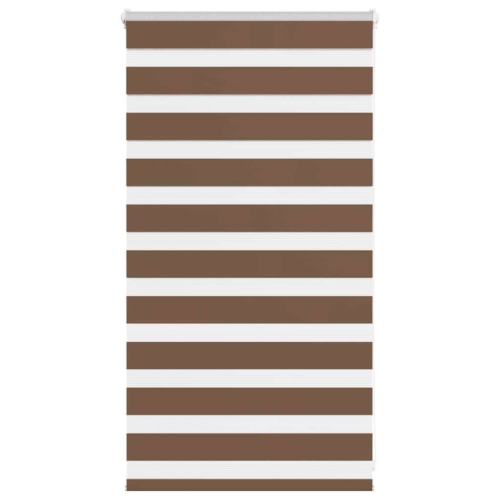vidaXL Doppelrollo Braun 80x100 cm Stoffbreite 75,9 cm Polyester