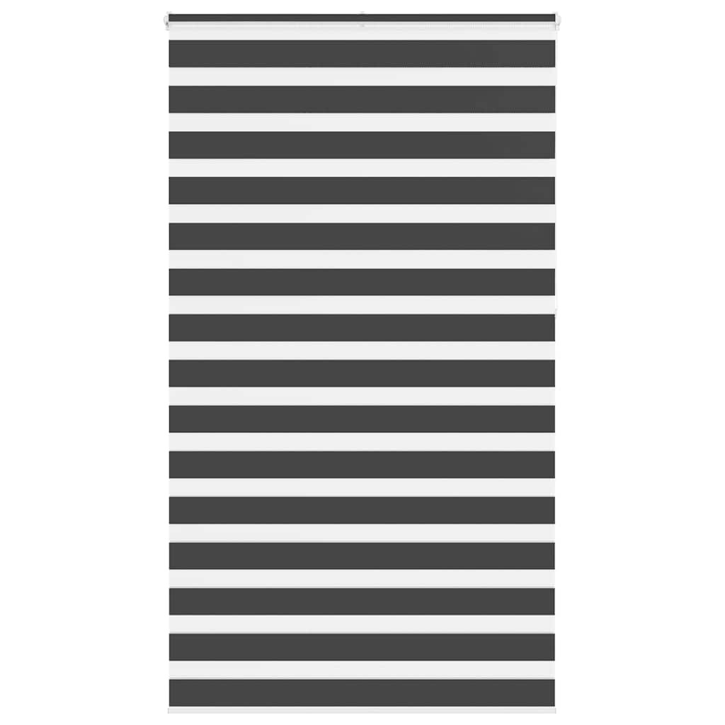 vidaXL Doppelrollo Schwarz 130x230 cm Stoffbreite 125,9 cm Polyester