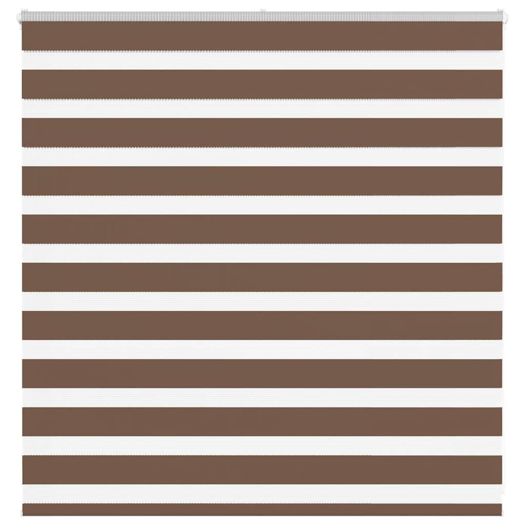 vidaXL Doppelrollo Braun 140x100 cm Stoffbreite 135,9 cm Polyester