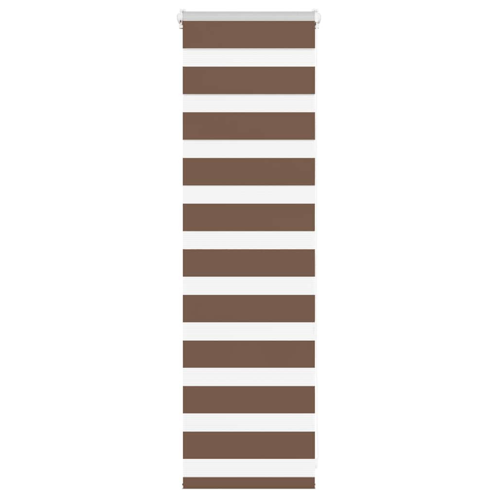 vidaXL Doppelrollo Braun 45x100 cm Stoffbreite 40,9 cm Polyester