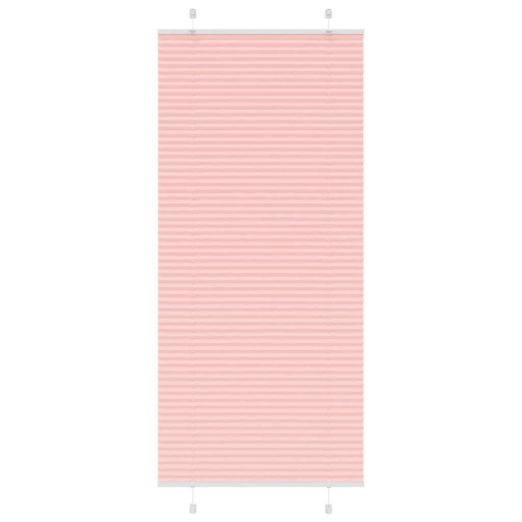vidaXL Plissee Rosa 85x200 cm Stoffbreite 84,4 cm Polyester