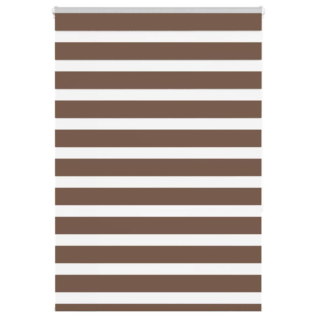vidaXL Doppelrollo Braun 105x150 cm Stoffbreite 100,9 cm Polyester