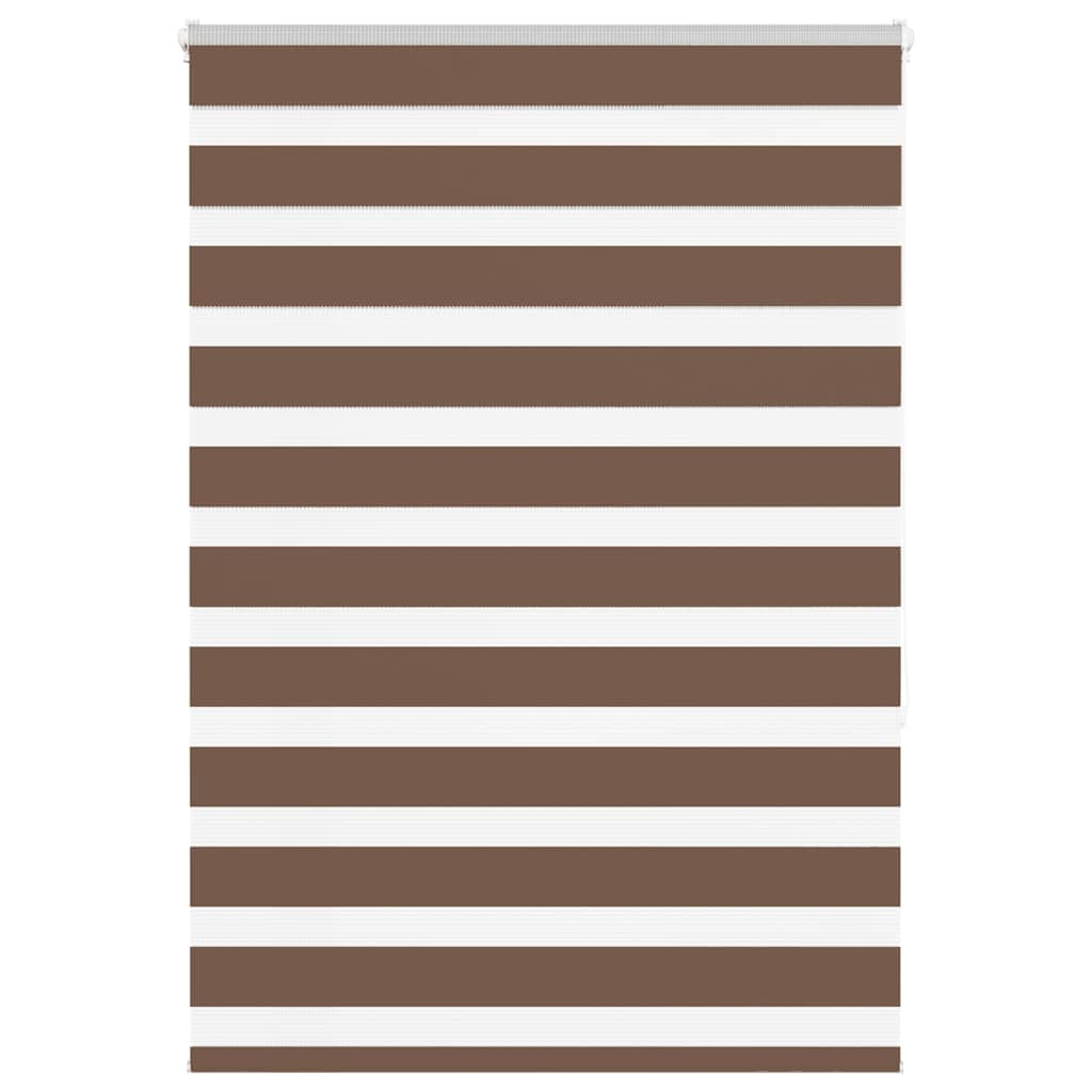 vidaXL Doppelrollo Braun 115x150 cm Stoffbreite 110,9 cm Polyester