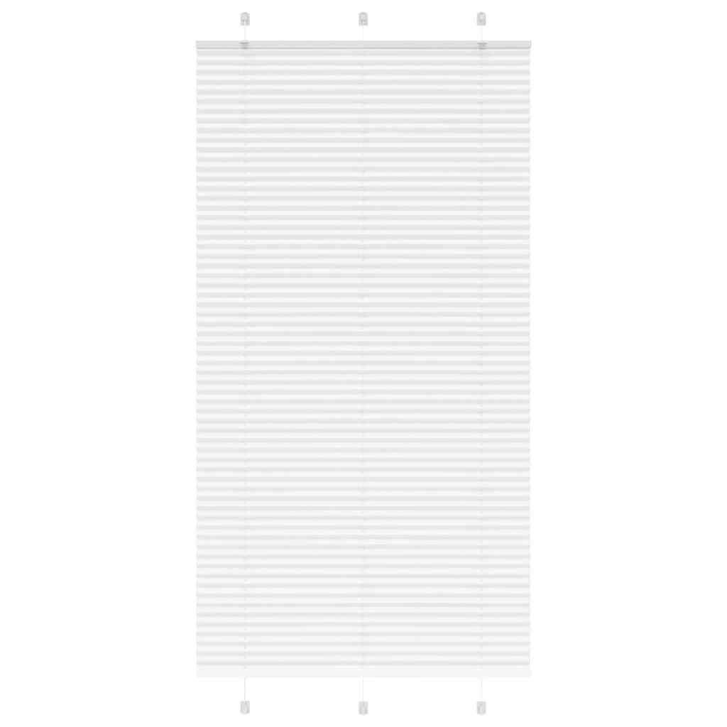 vidaXL Plissee Weiß 105x200 cm Stoffbreite 104,4 cm Polyester