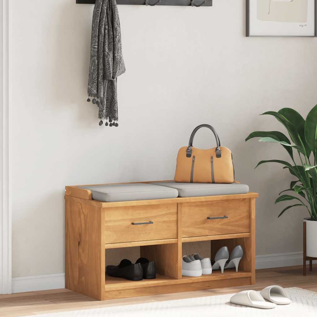 vidaXL Flurbank SANDNES 87x40x50 cm Massivholz Kiefer