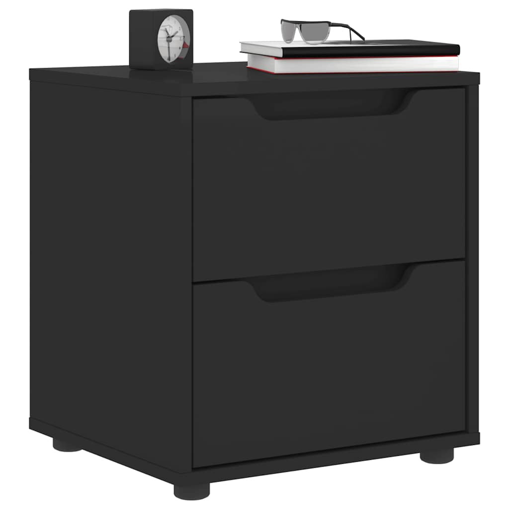 vidaXL Nachttisch VISNES Schwarz 45x40x50 cm Holzwerkstoff