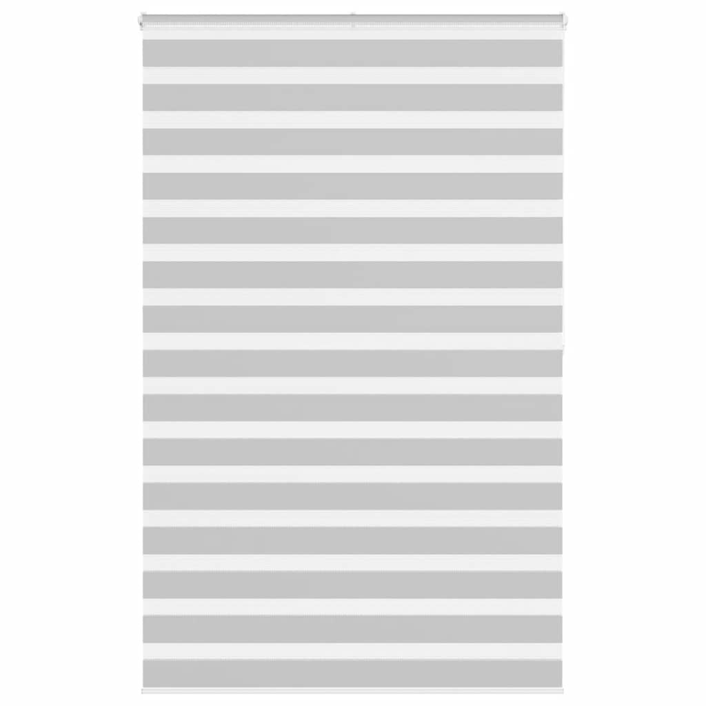vidaXL Doppelrollo Hellgrau 145x200 cm Stoffbreite 140,9 cm Polyester
