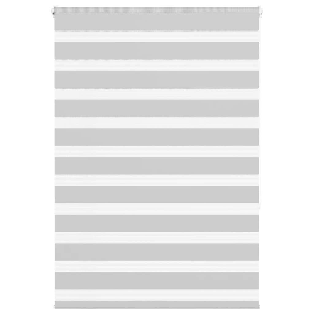 vidaXL Doppelrollo Hellgrau 115x150 cm Stoffbreite 110,9 cm Polyester