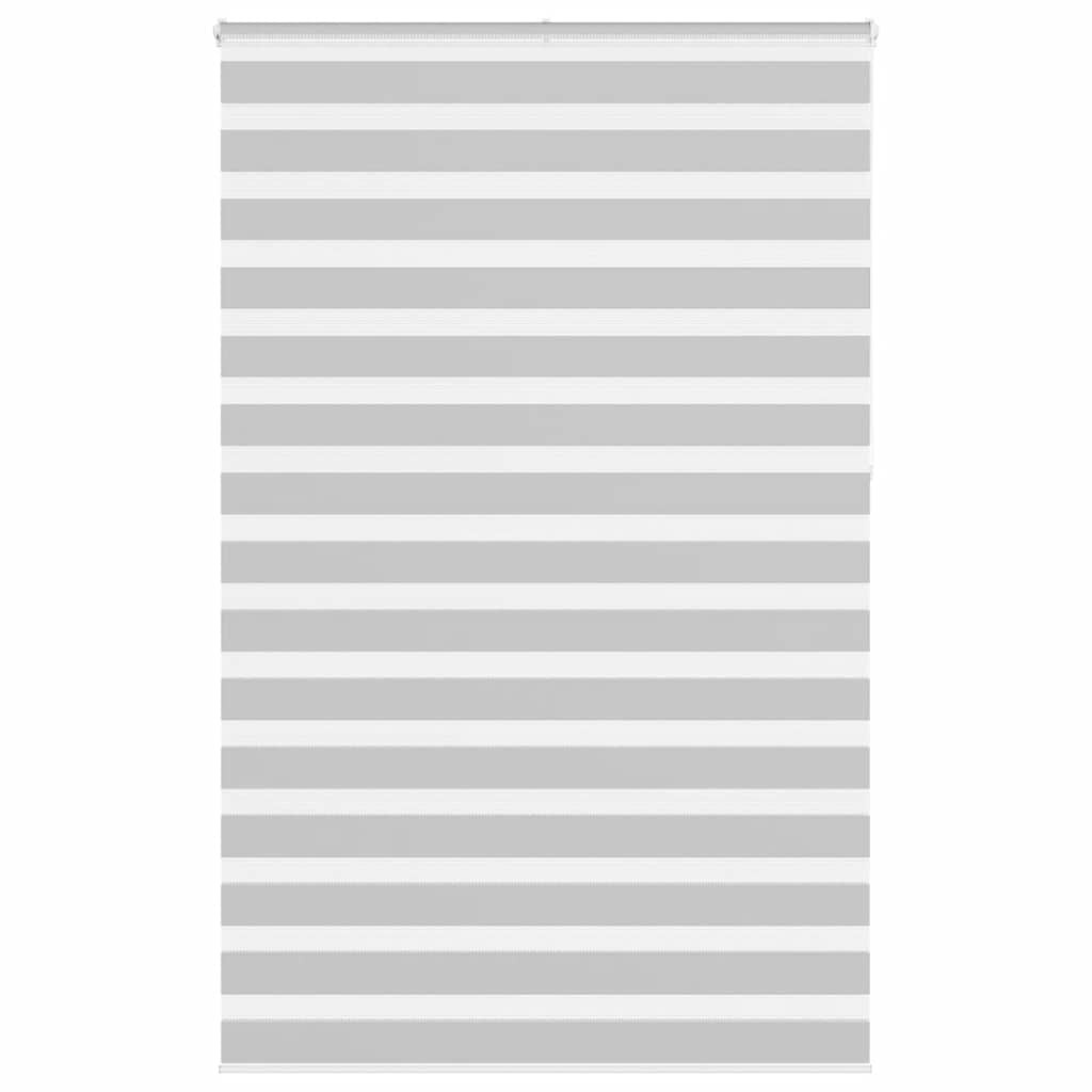 vidaXL Doppelrollo Hellgrau 140x230 cm Stoffbreite 135,9 cm Polyester