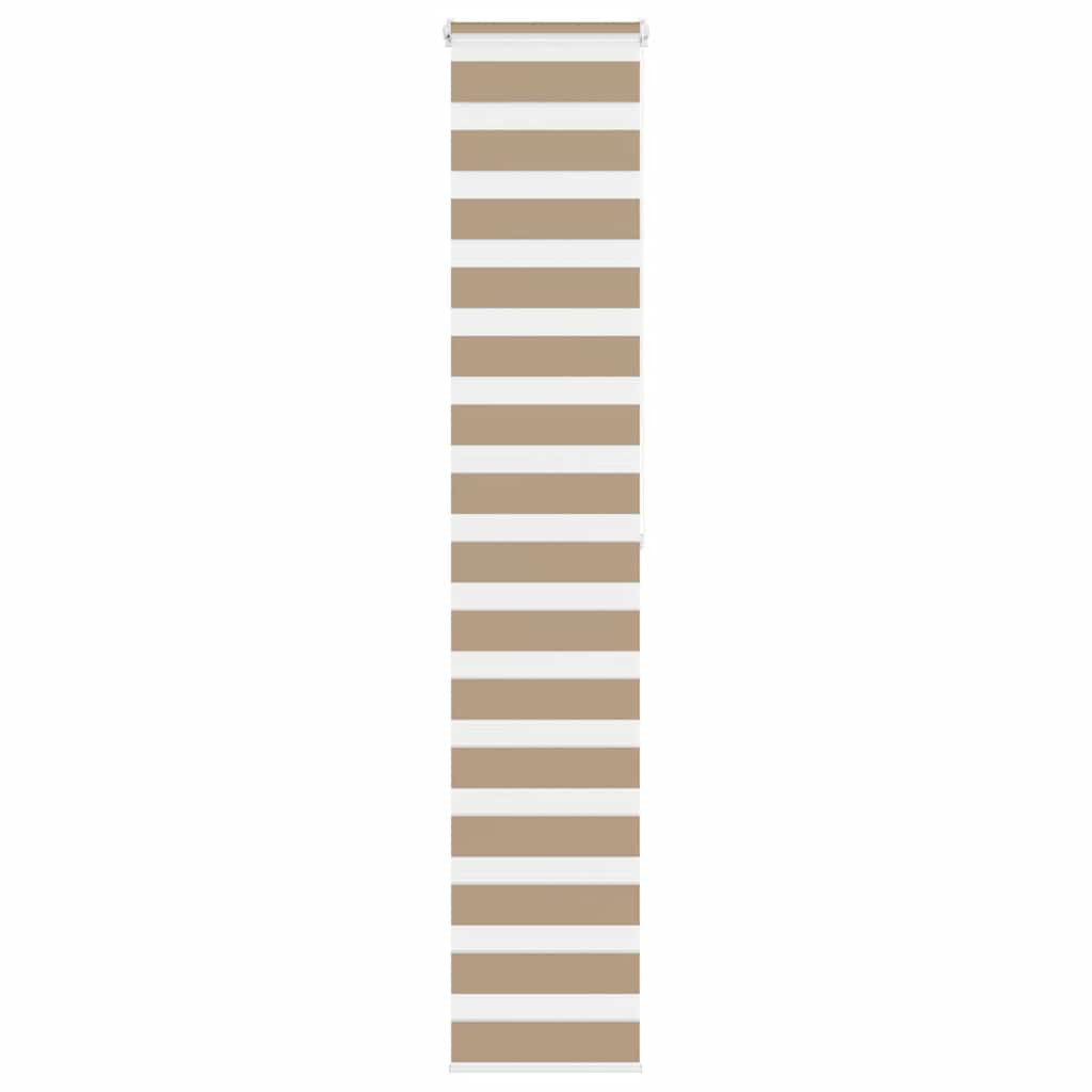 vidaXL Doppelrollo Sandbraun 45x200 cm Stoffbreite 40,9 cm Polyester