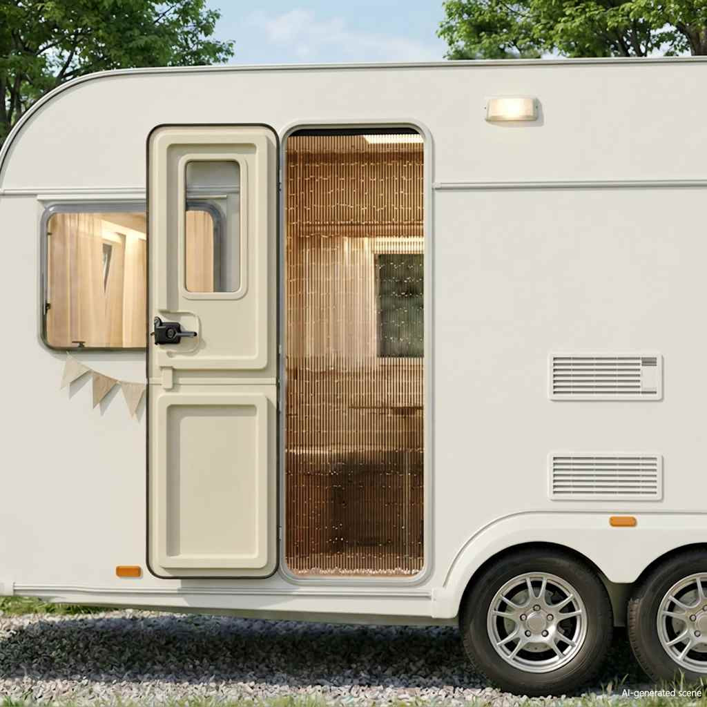 vidaXL Insekten-Türvorhang Dunkelgrau 56x185 cm Bambus