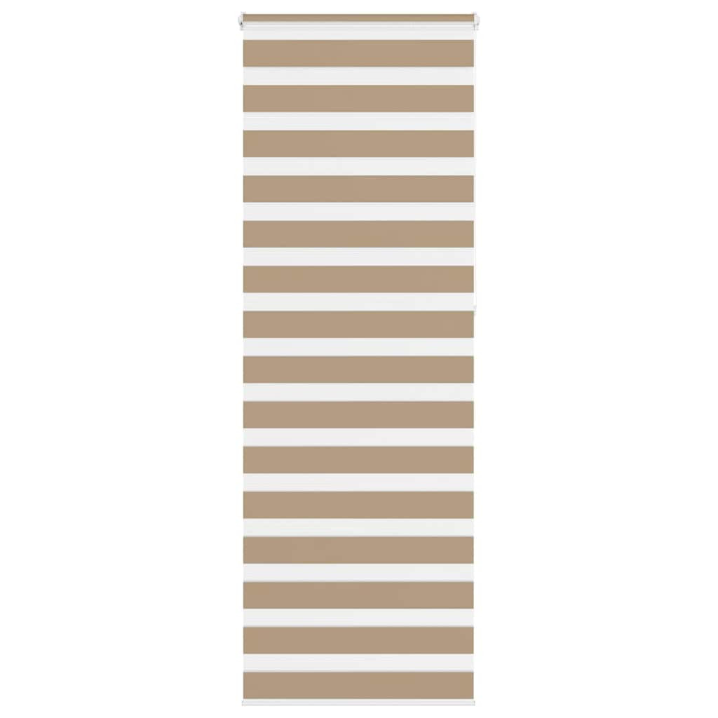 vidaXL Doppelrollo Sandbraun 80x230 cm Stoffbreite 75,9 cm Polyester
