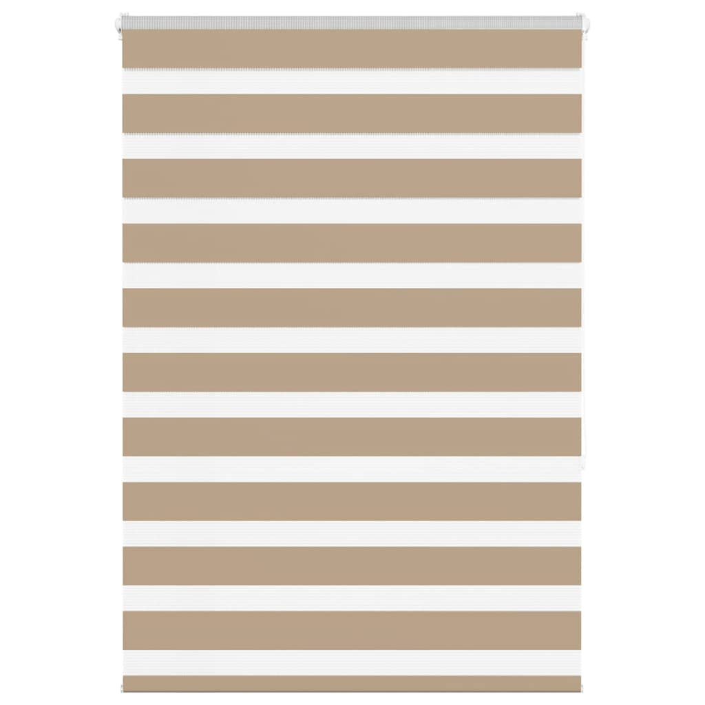 vidaXL Doppelrollo Sandbraun 105x150 cm Stoffbreite 100,9 cm Polyester