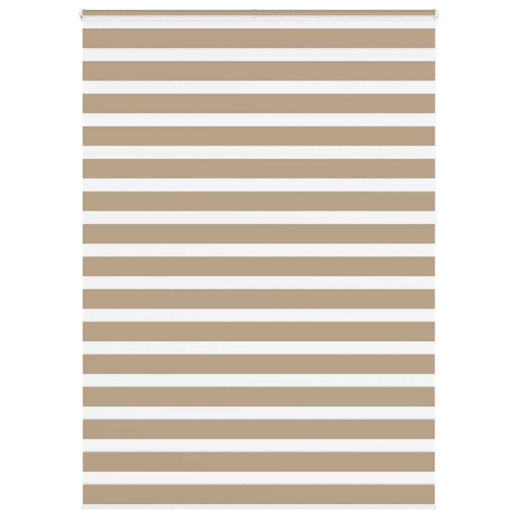 vidaXL Doppelrollo Sandbraun 160x230 cm Stoffbreite 155,9 cm Polyester
