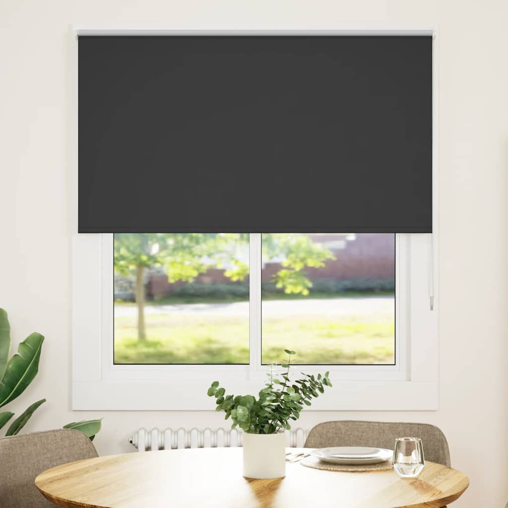 vidaXL Verdunkelungsrollo Schwarz 130x150 cm Stoffbreite 126,6 cm
