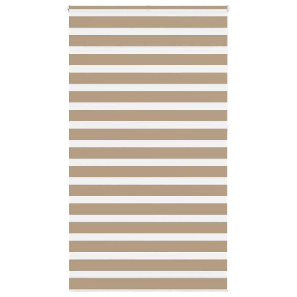 vidaXL Doppelrollo Sandbraun 130x230 cm Stoffbreite 125,9 cm Polyester