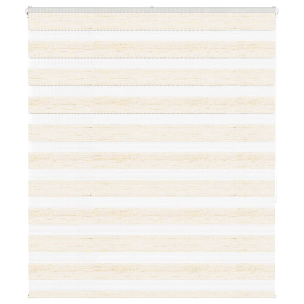 vidaXL Doppelrollo Marmorbeige 135x150cm Stoffbreite 130,9 cm Polyester