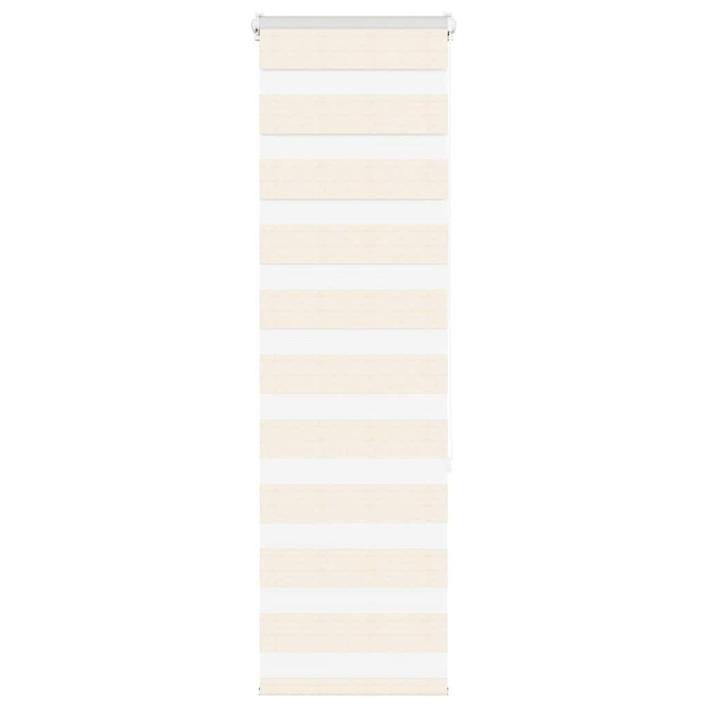 vidaXL Doppelrollo Marmorbeige 40x150 cm Stoffbreite 35,9 cm Polyester