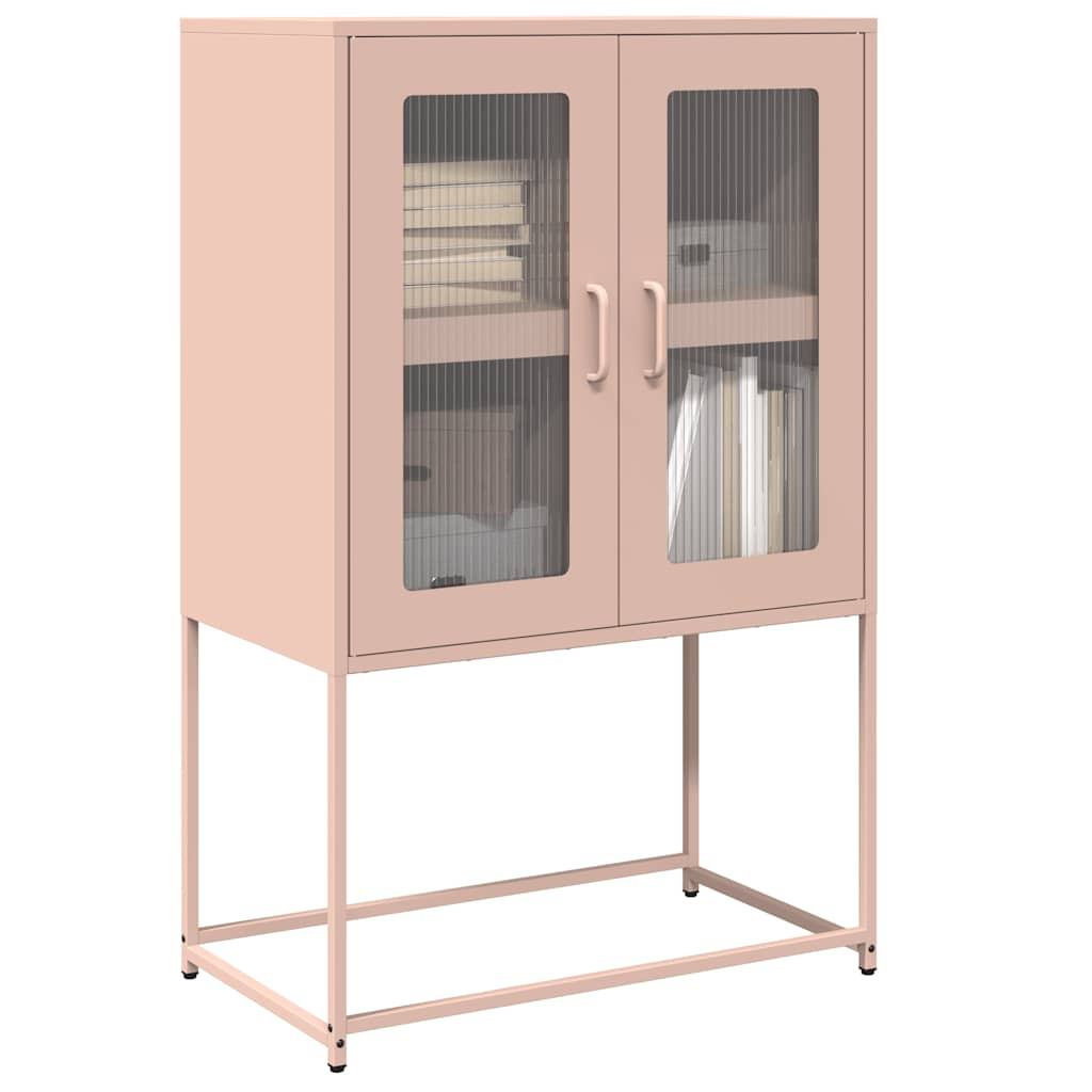 vidaXL Highboard Rosa 68x39x107 cm Stahl