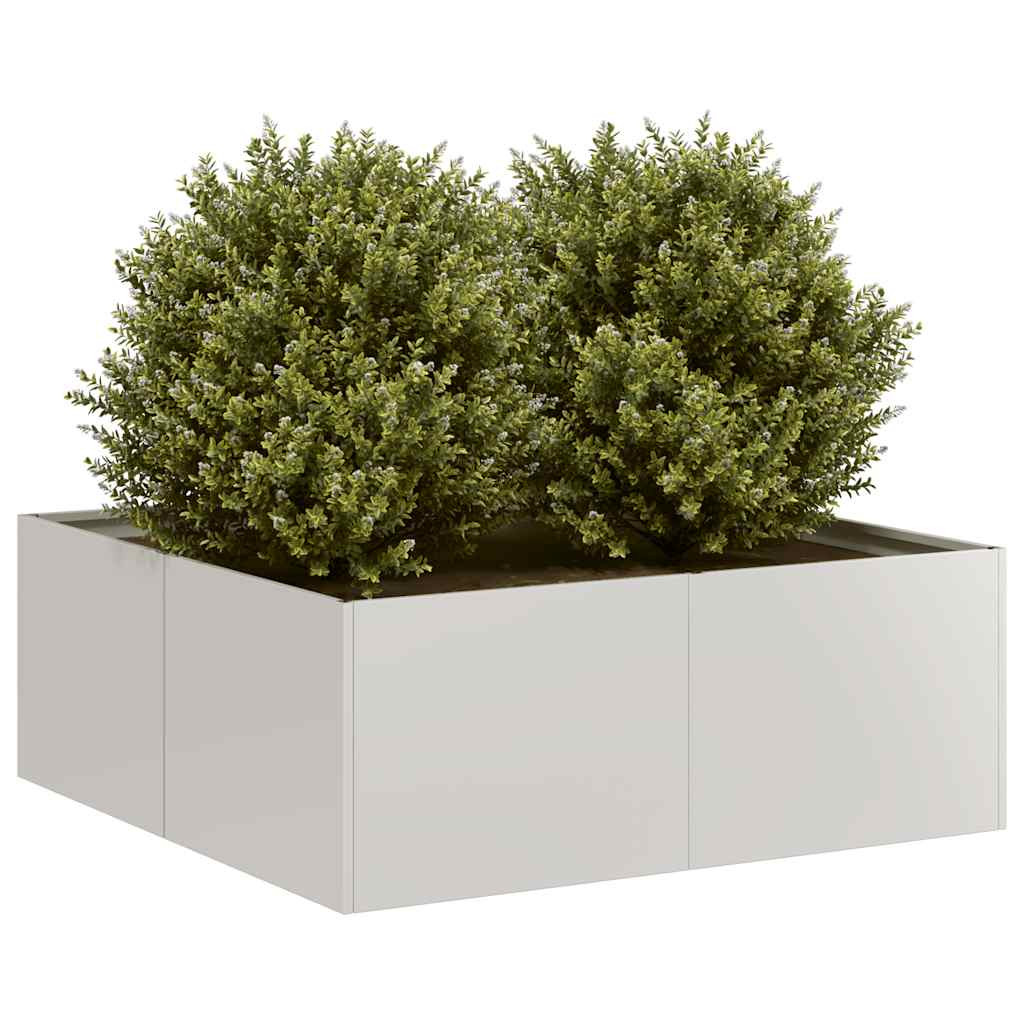 vidaXL Pflanzkübel 80x80x30 cm Edelstahl