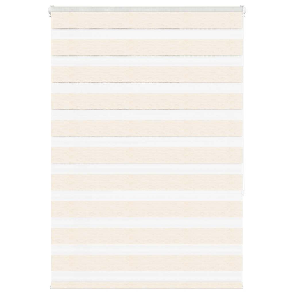 vidaXL Doppelrollo Marmorbeige 100x150 cm Stoffbreite 95,9 cm Polyester