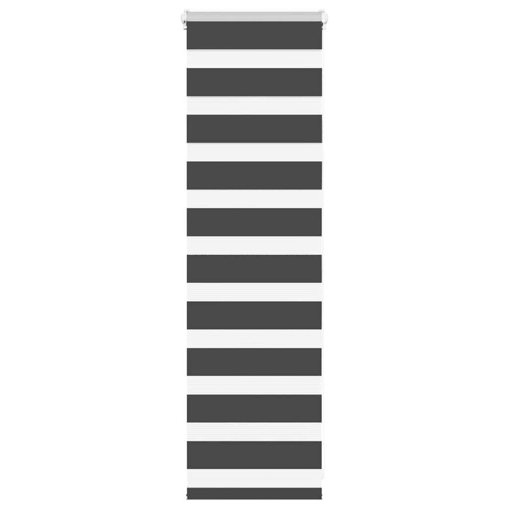 vidaXL Doppelrollo Schwarz 40x100 cm Stoffbreite 35,9 cm Polyester