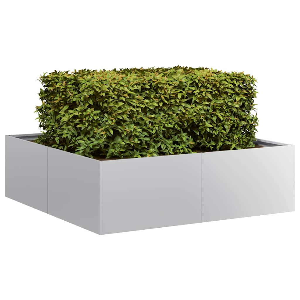 vidaXL Pflanzkübel 100x100x30 cm Verzinkter Stahl
