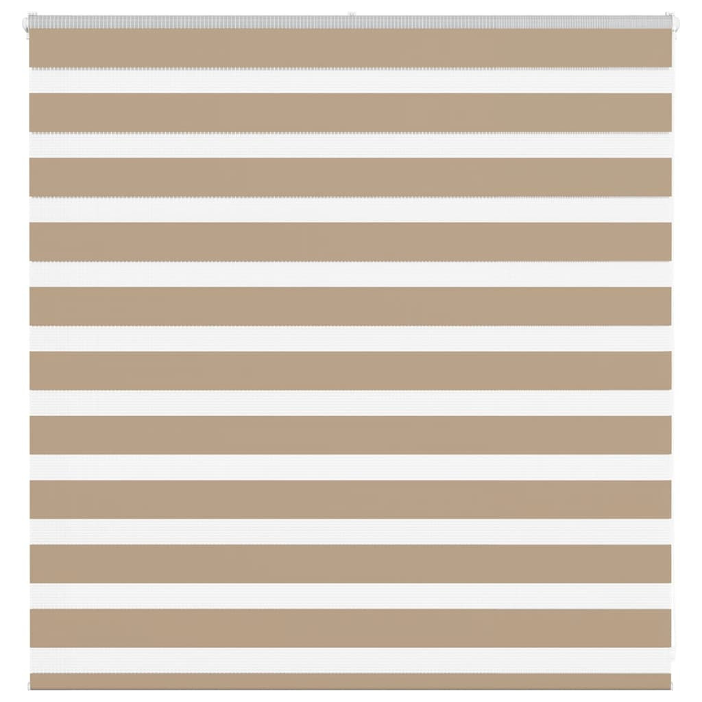 vidaXL Doppelrollo Sandbraun 140x100 cm Stoffbreite 135,9 cm Polyester